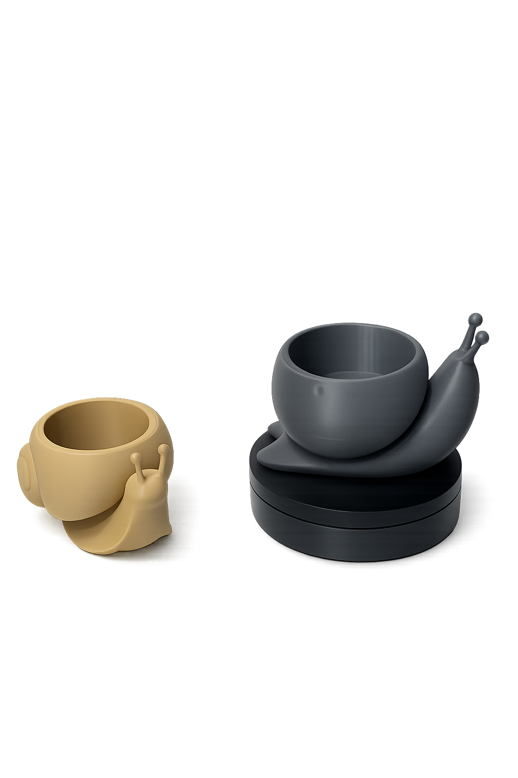 Dekorativer Pflanzentopf / Aufbewahrungsbehälter „Schnecke“ (3D-Druck)