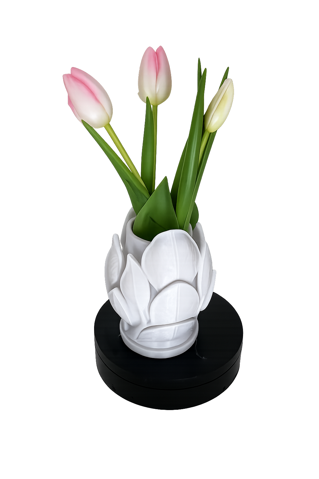 Elegante Tulpenvase mit Kunsttulpen – Moderne Deko in Blütenform, Pflegeleicht & Stilvoll