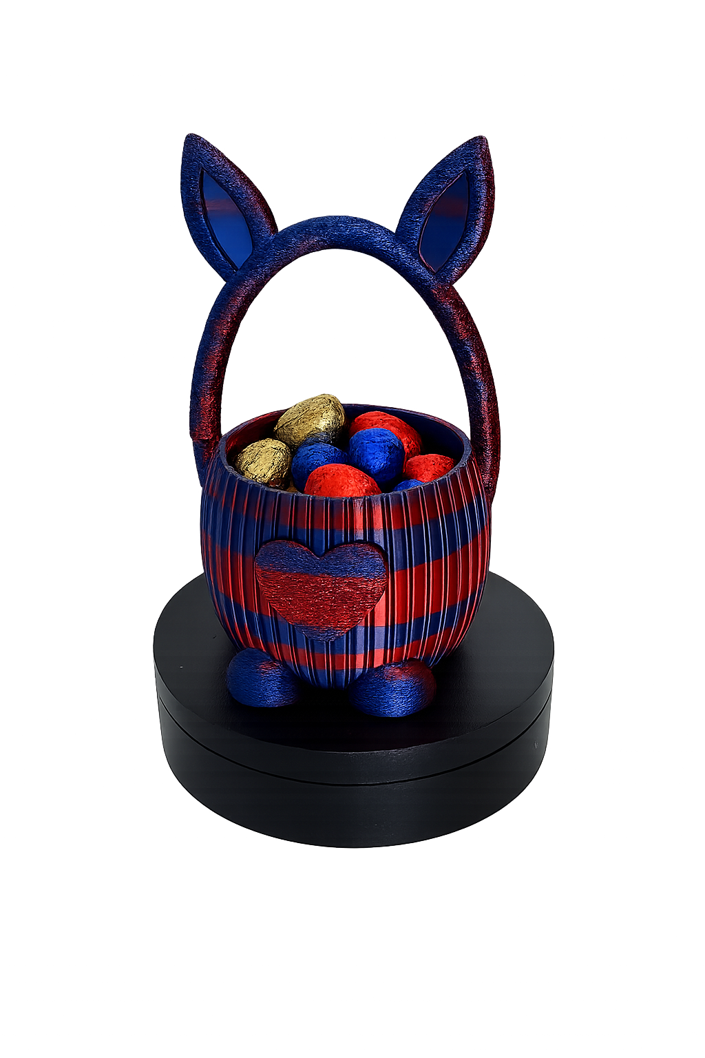 Geschenkkorb „Häschen“ – Dekorativer Osterkorb mit Herzmotiv