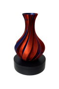 Designvase „Twist“ – Elegante Vase in Rot-Blau Metallic