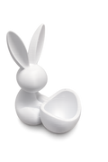 Minimalistischer Osterhase Deko – Hasenfigur mit Herzschale, Modern & Elegant