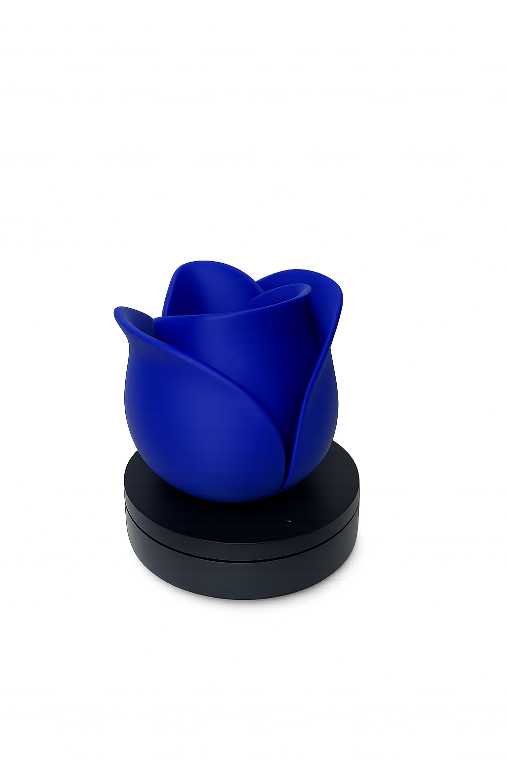 3D-gedruckte Rosen-Vase in Blau
